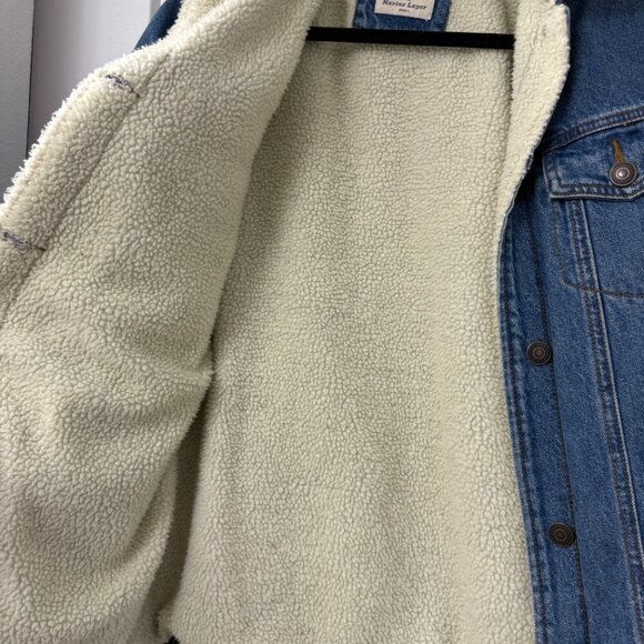 Marine Layer River Denim Sherpa Jacket - Picture 7 of 12